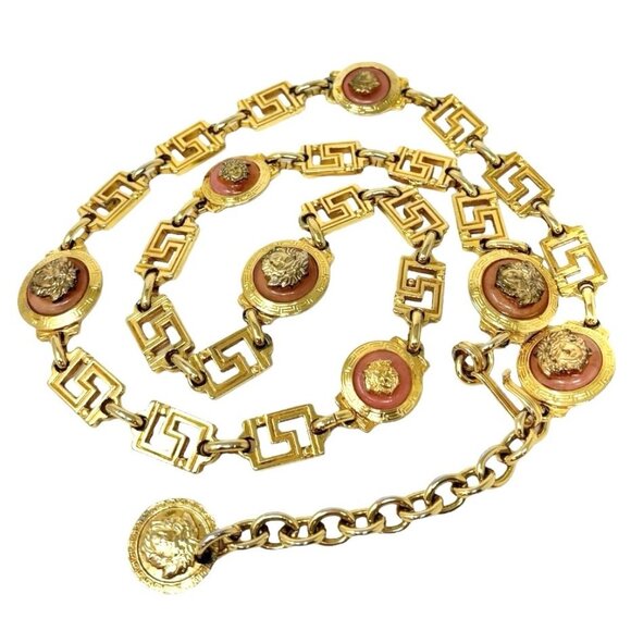 GIANNI VERSACE Vintage Medusa Logo Chain Belt Accessory Gold Metal [103631] - Picture 5 of 10